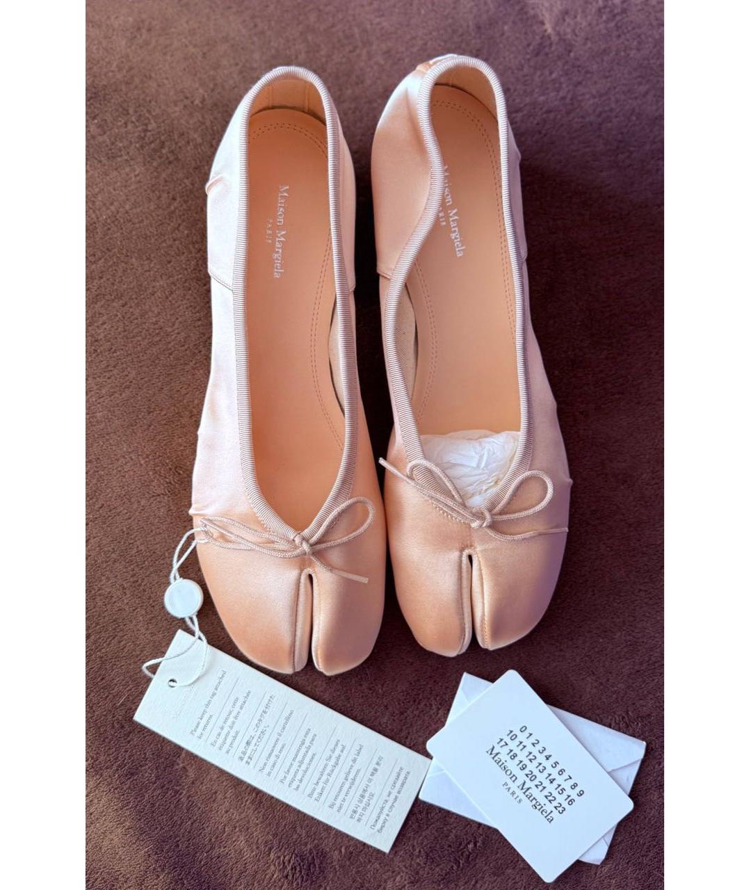 MAISON MARGIELA Розовые текстильные балетки, фото 3