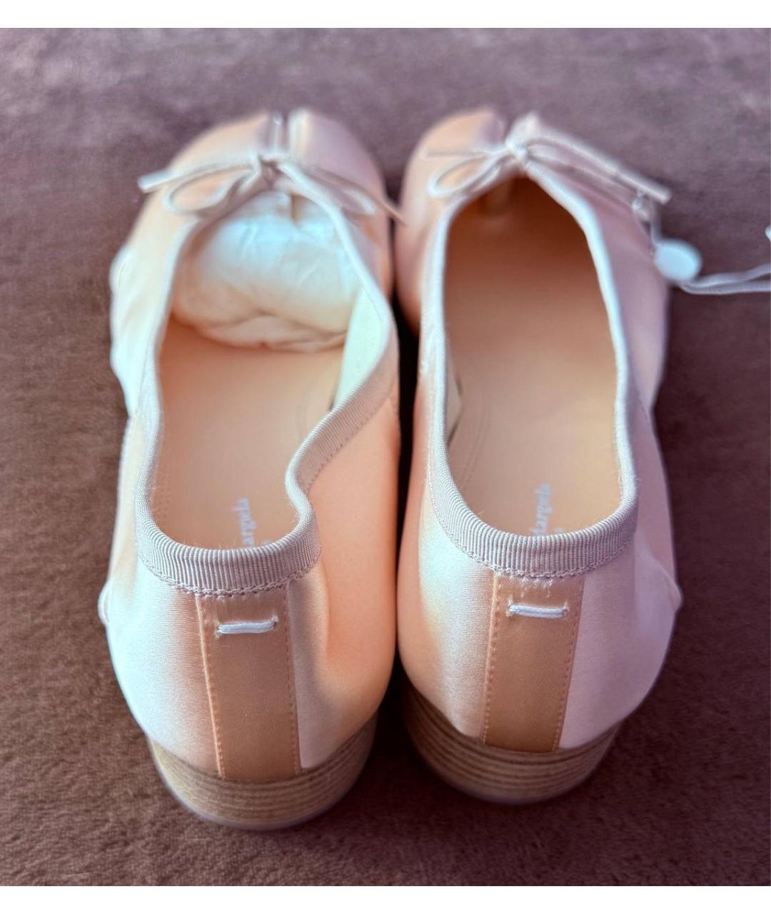 MAISON MARGIELA Розовые текстильные балетки, фото 7