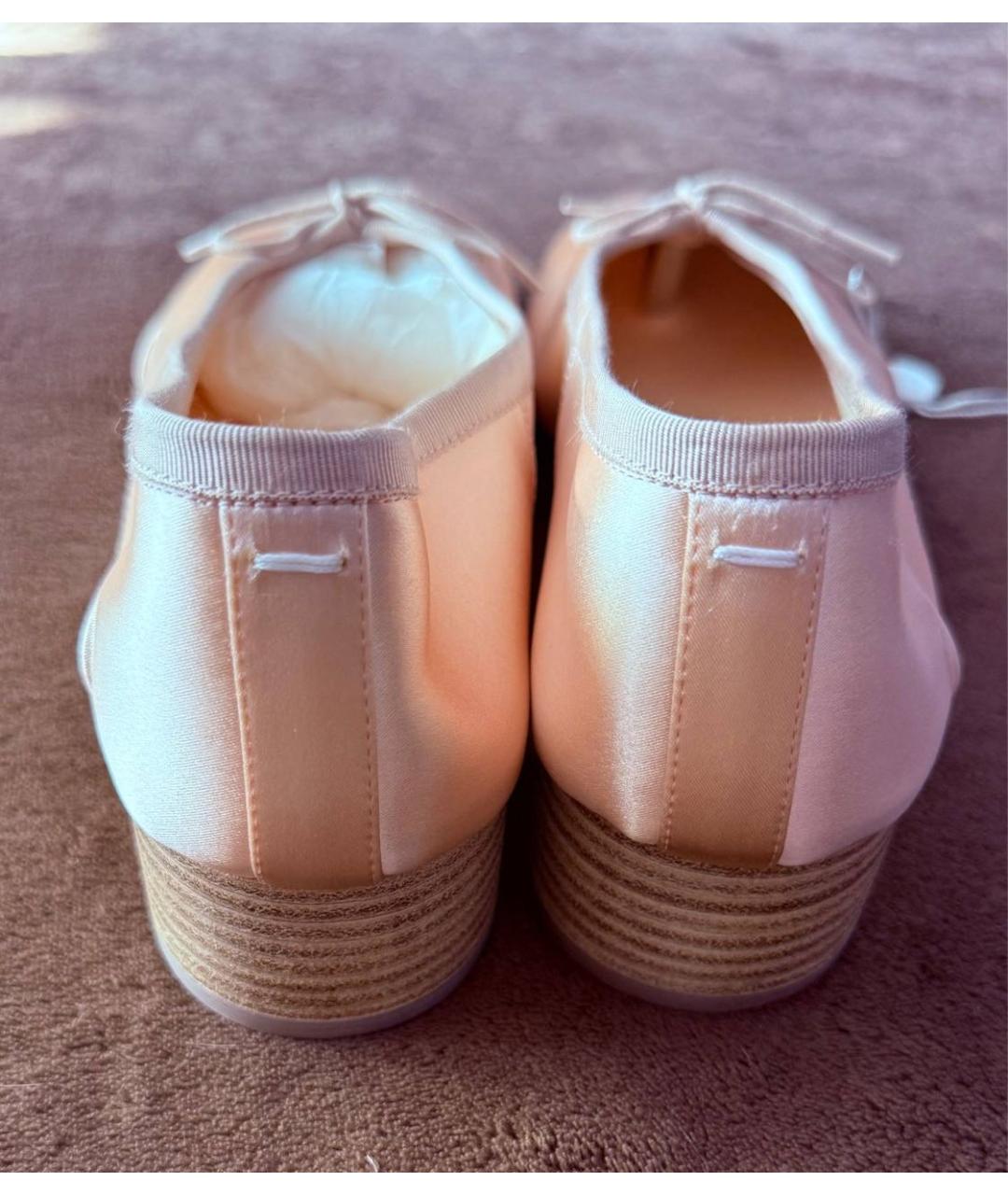 MAISON MARGIELA Розовые текстильные балетки, фото 4