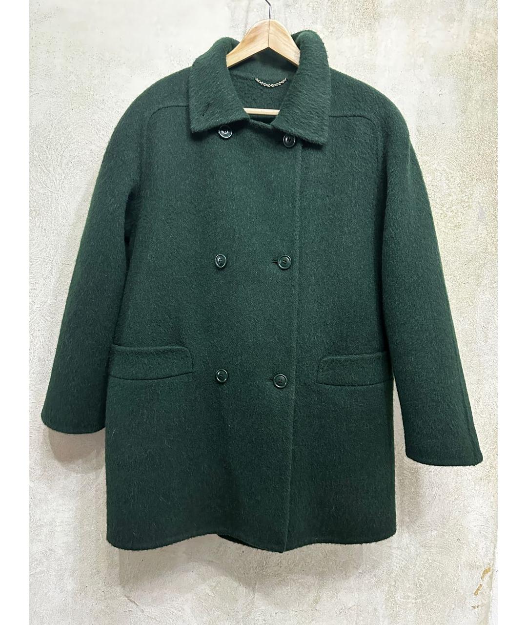 HERNO Зеленые шерстяное пальто, фото 9