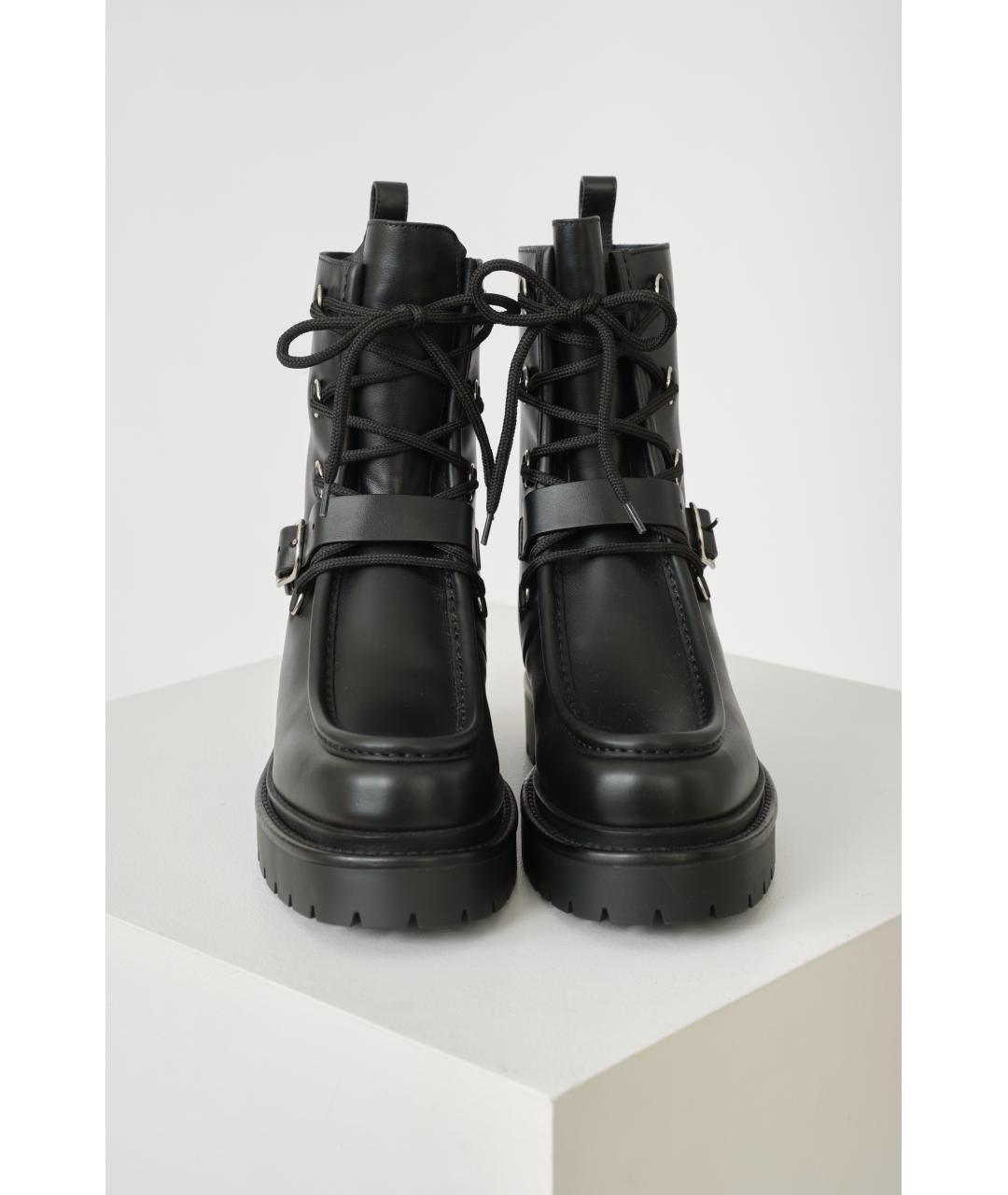 HERMES Черные кожаные ботинки, фото 4