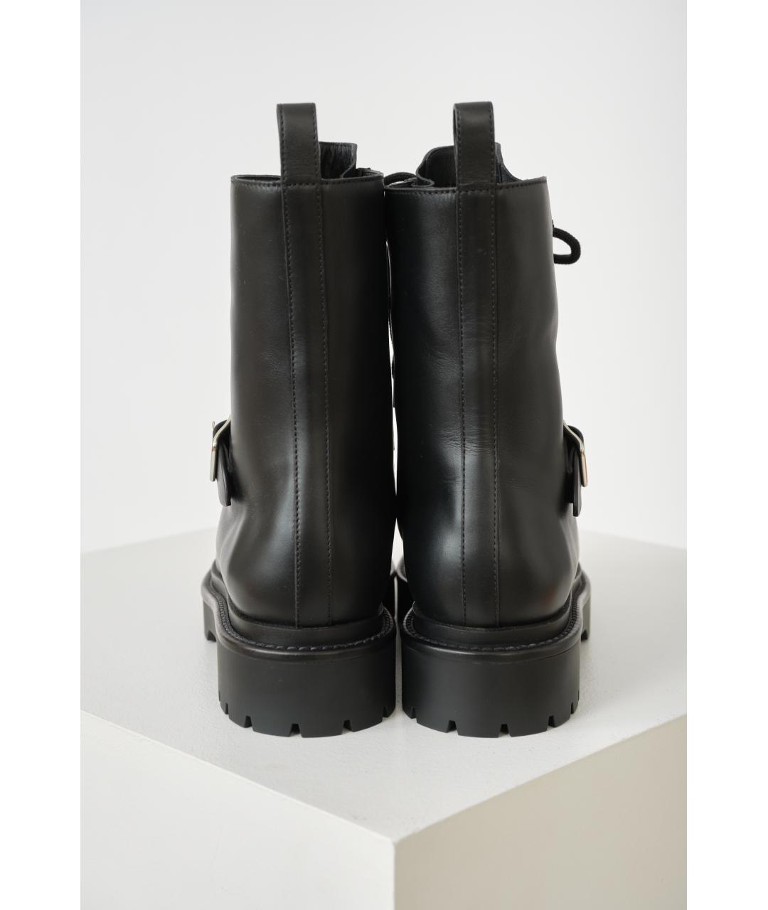 HERMES Черные кожаные ботинки, фото 3