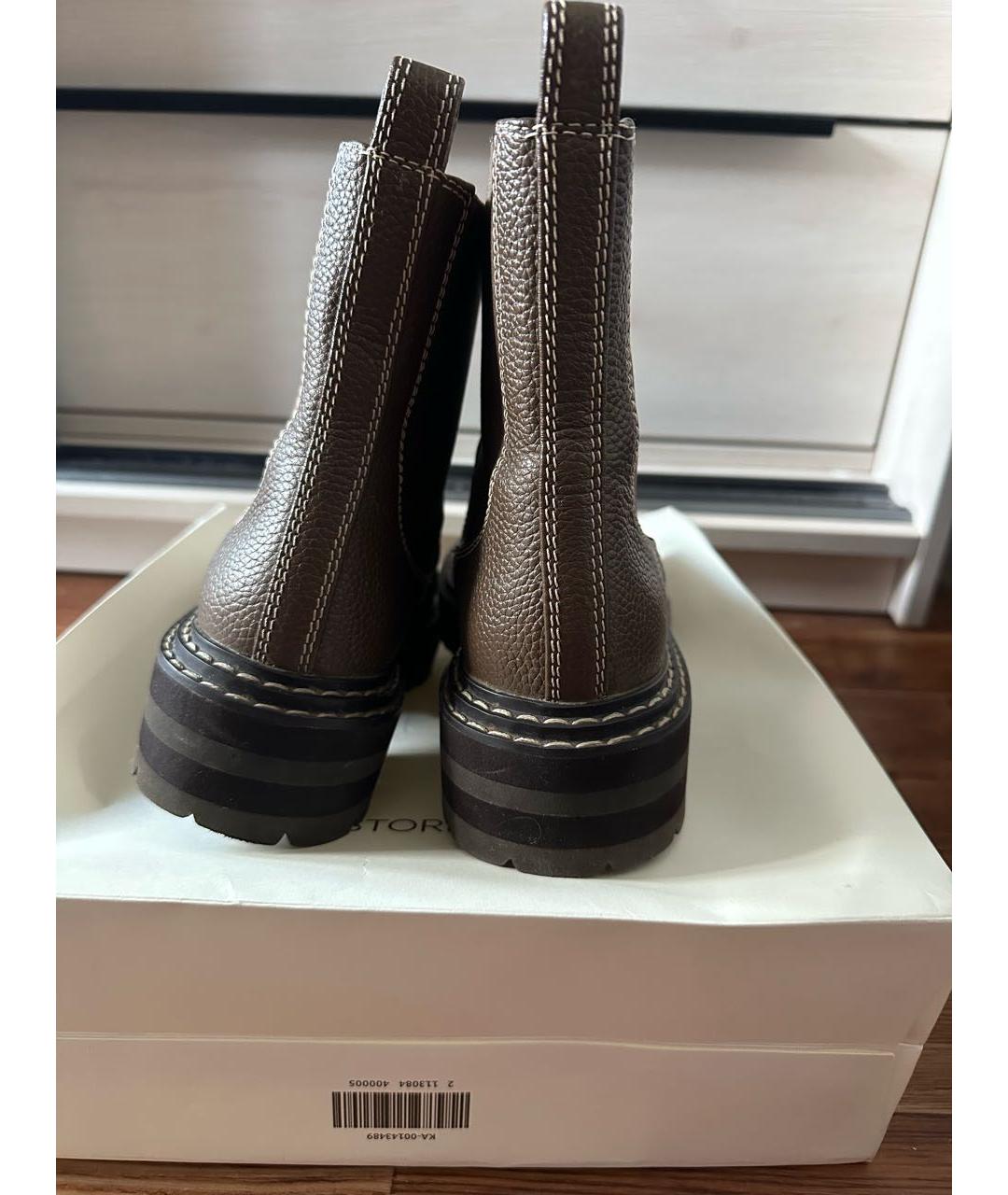 12 STOREEZ Хаки кожаные ботинки, фото 4