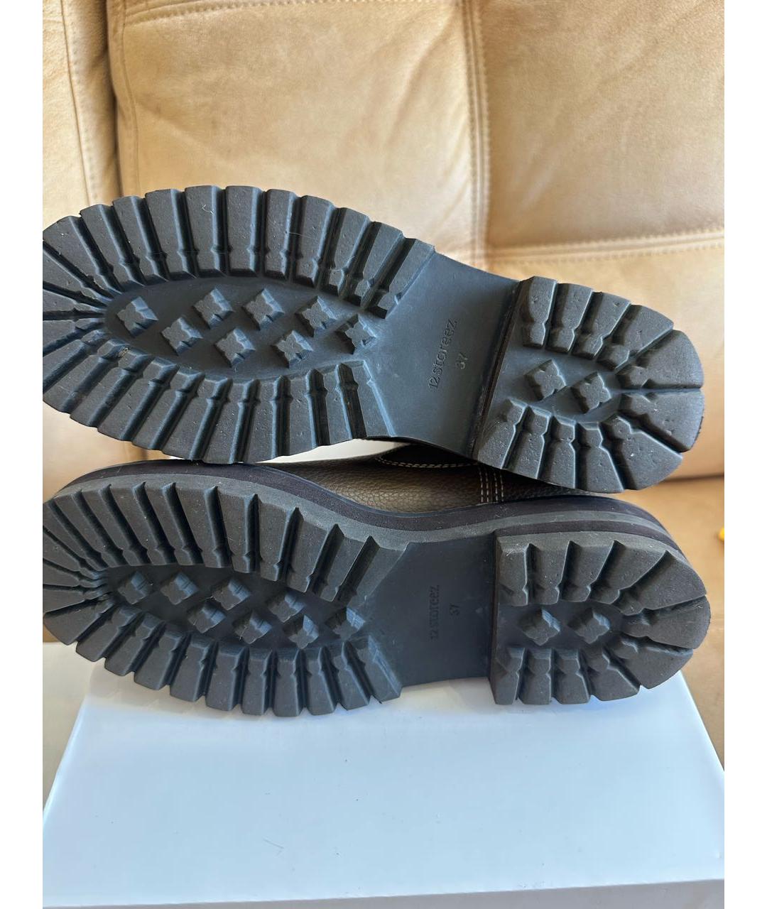 12 STOREEZ Хаки кожаные ботинки, фото 5