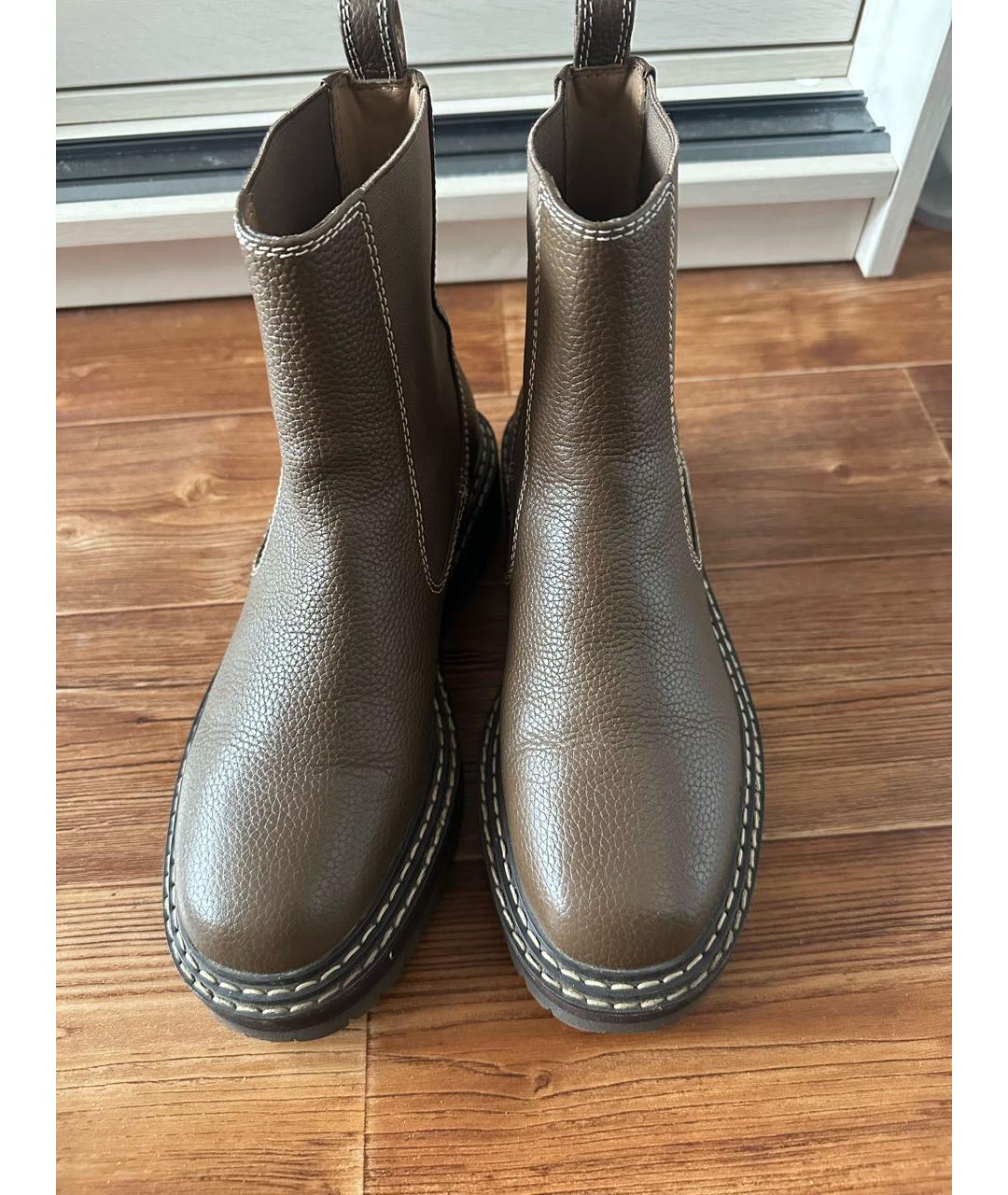 12 STOREEZ Хаки кожаные ботинки, фото 2