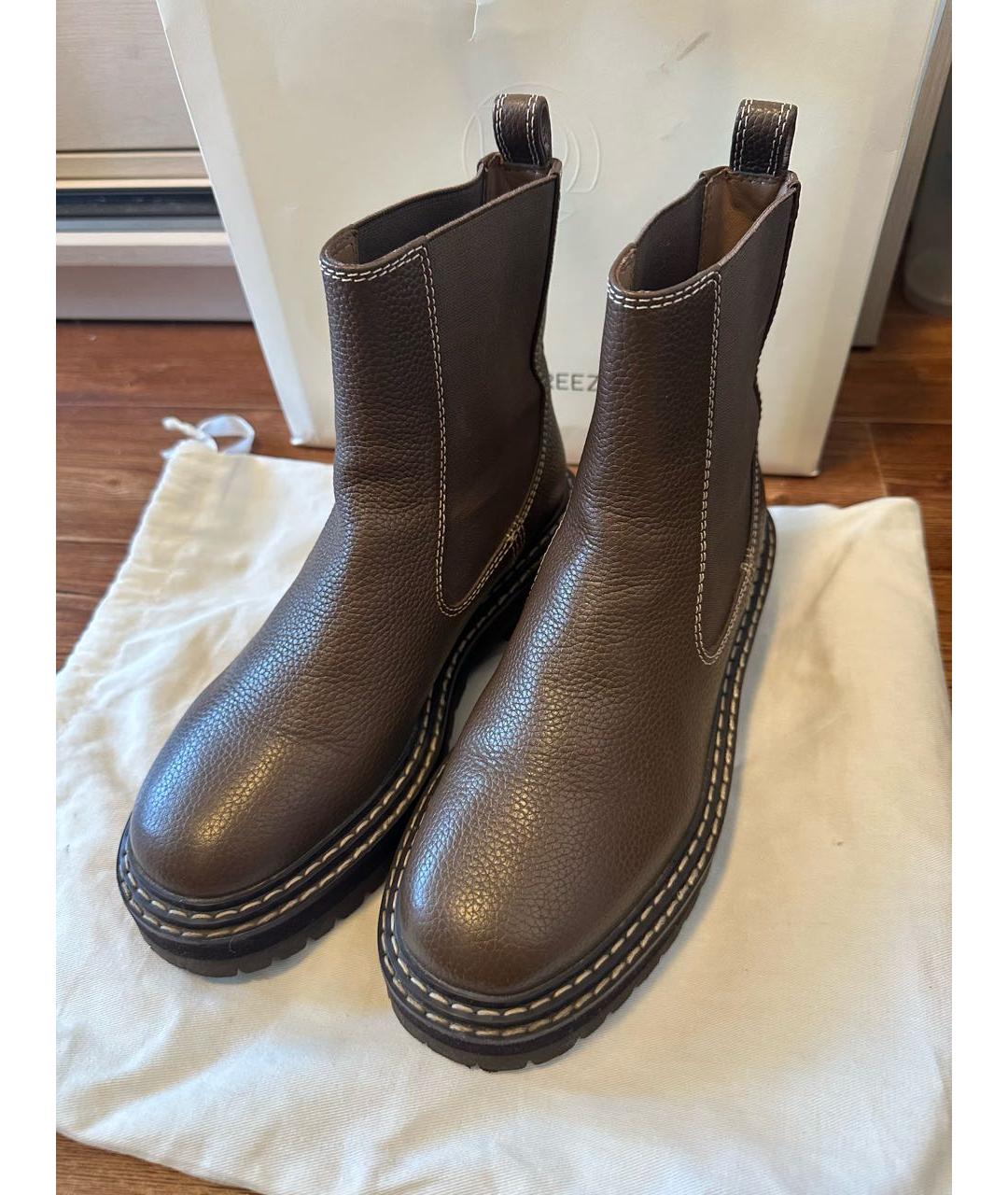 12 STOREEZ Хаки кожаные ботинки, фото 7