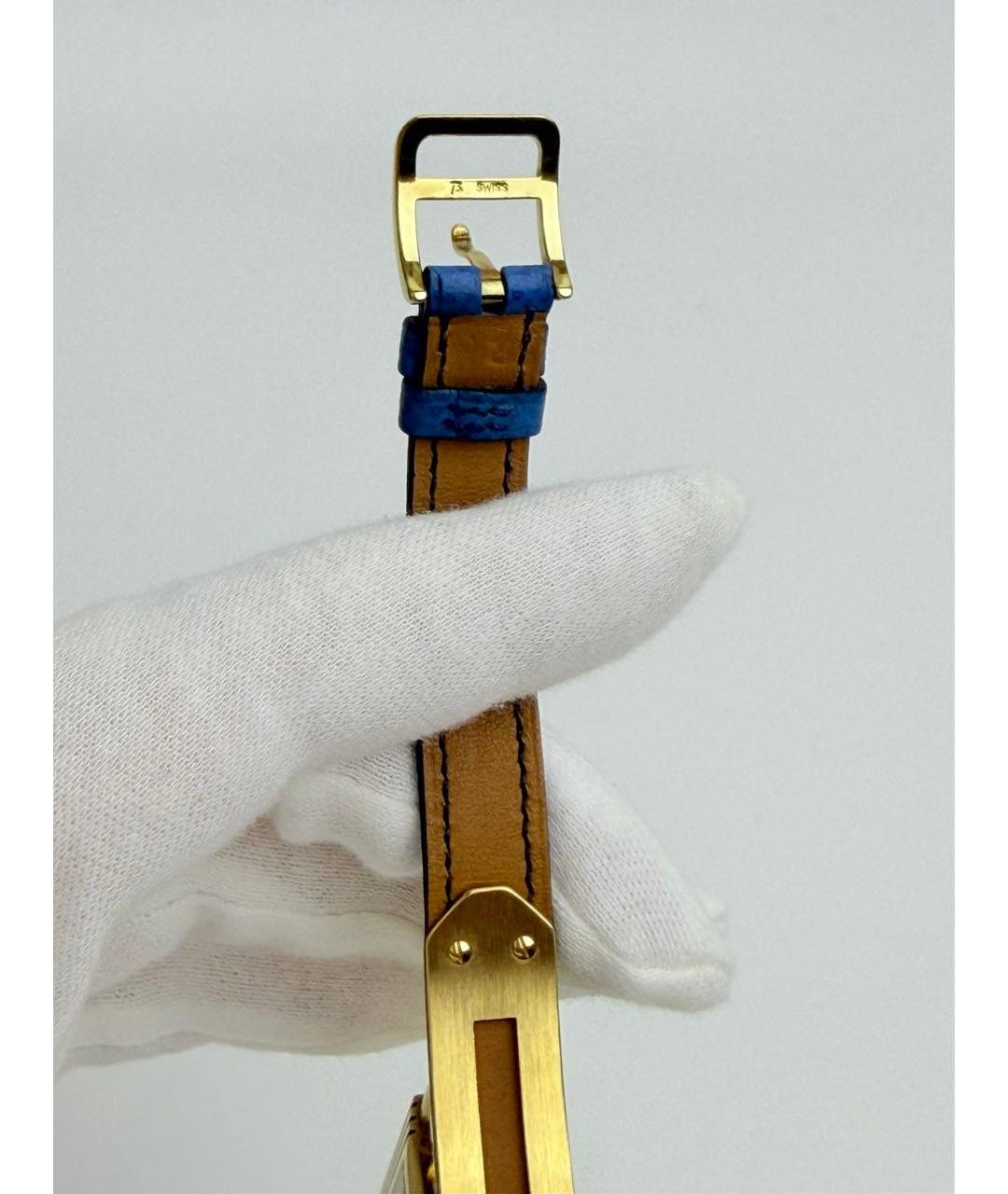HERMES Синие позолоченные часы, фото 5