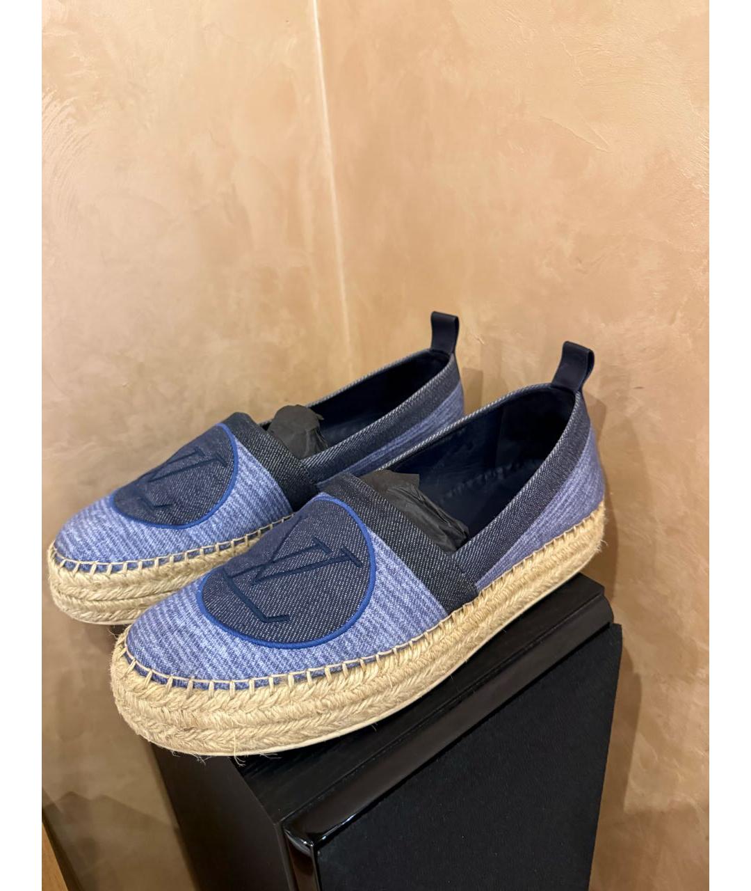 LOUIS VUITTON Темно-синие текстильные эспадрильи, фото 3