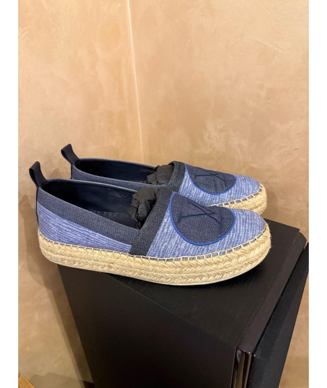 LOUIS VUITTON Темно-синие текстильные эспадрильи, фото 9