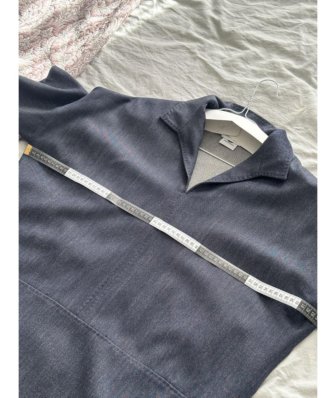 MAX MARA Темно-синее шерстяное повседневное платье, фото 5