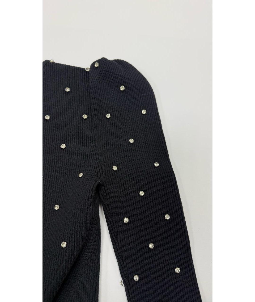 SELF-PORTRAIT Черный хлопко-эластановый джемпер / свитер, фото 4