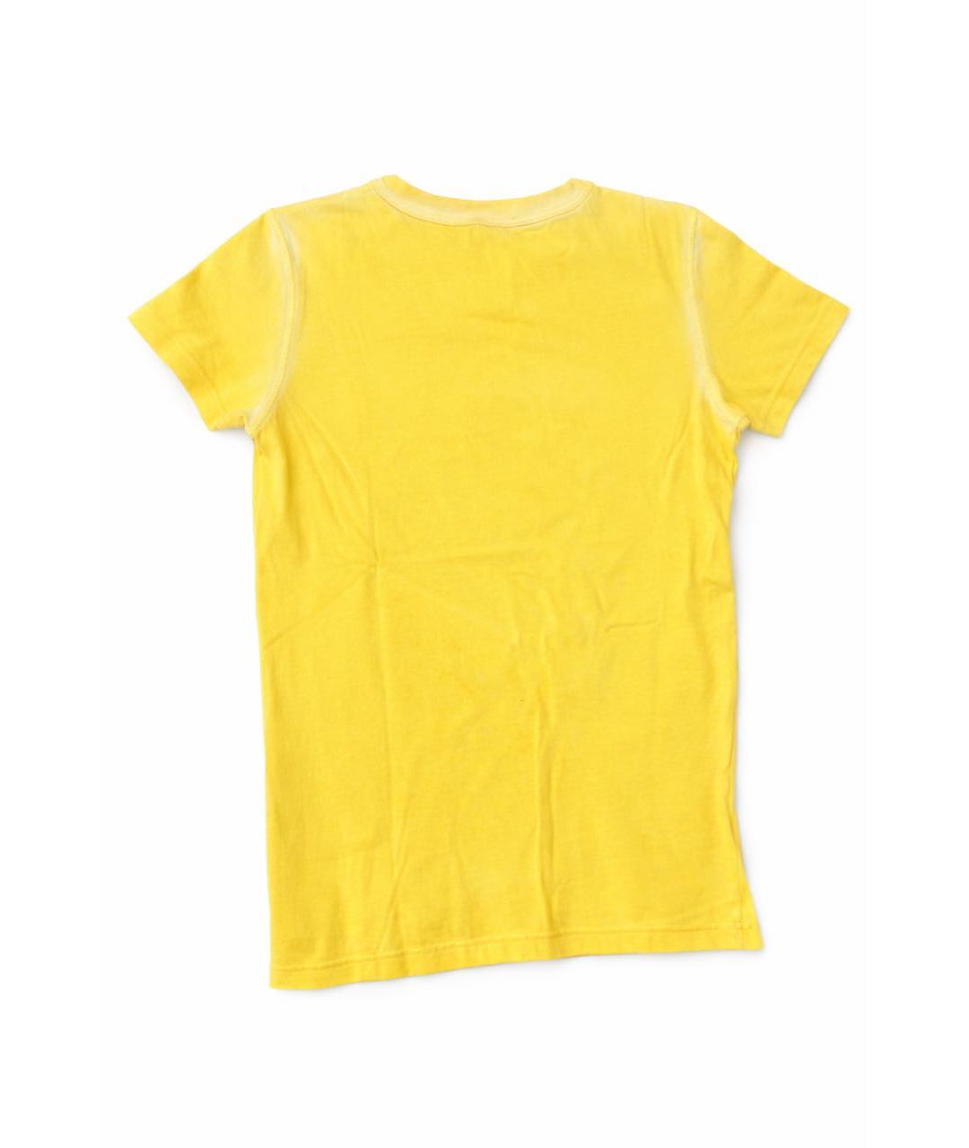 DOLCE&GABBANA Желтая хлопковая детская футболка, фото 2