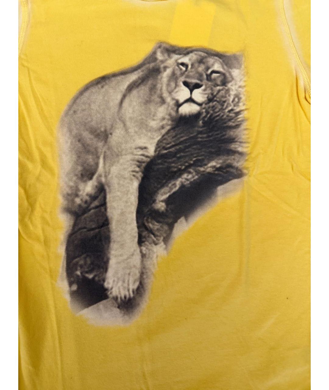 DOLCE&GABBANA Желтая хлопковая детская футболка, фото 4