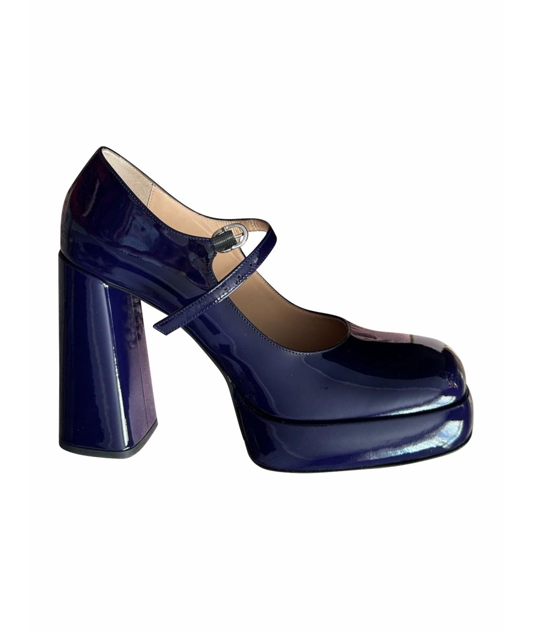 POLLINI Фиолетовые туфли из лакированной кожи, фото 1