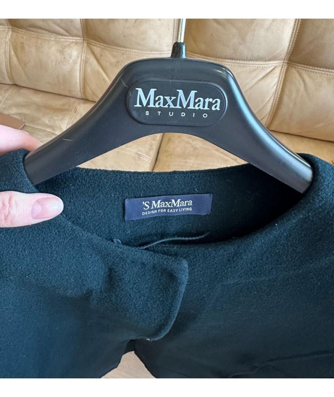 'S MAX MARA Зеленые шерстяное пальто, фото 4