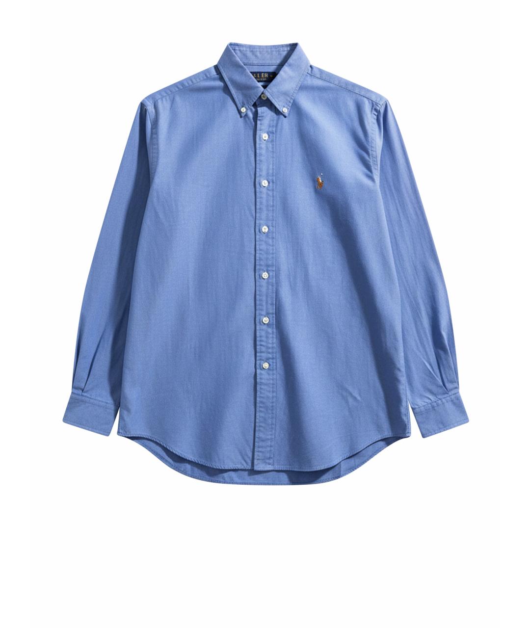 POLO RALPH LAUREN Голубая хлопковая классическая рубашка, фото 1