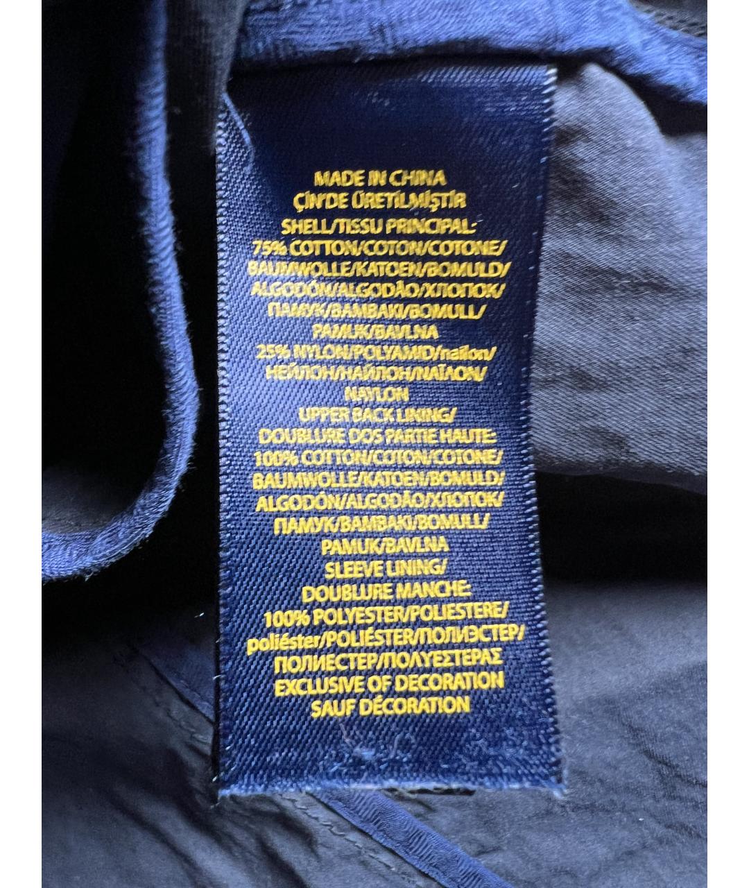 RALPH LAUREN Темно-синяя хлопковая куртка, фото 5