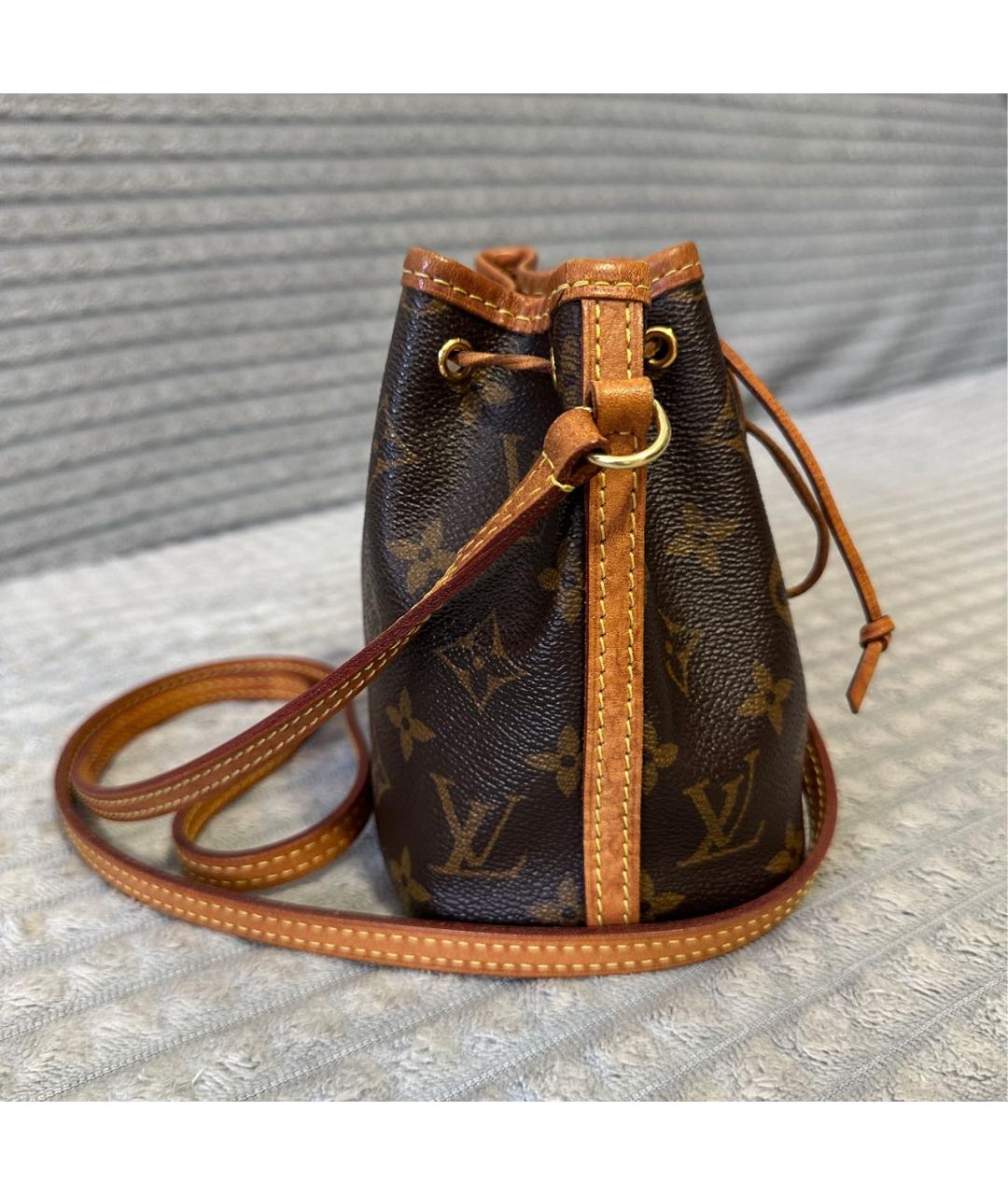 LOUIS VUITTON Коричневая сумка через плечо из искусственной кожи, фото 7