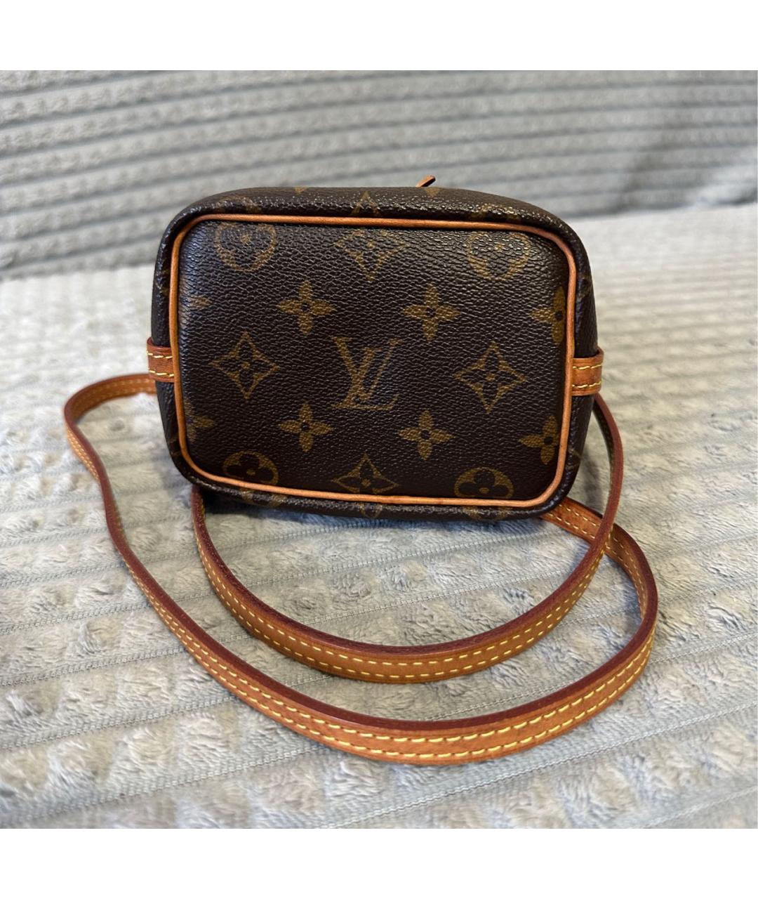 LOUIS VUITTON Коричневая сумка через плечо из искусственной кожи, фото 4