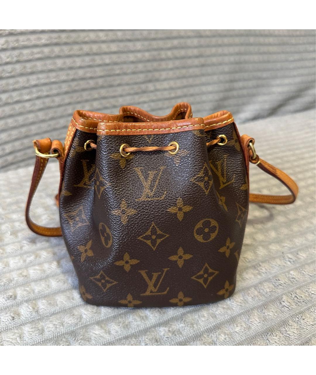 LOUIS VUITTON Коричневая сумка через плечо из искусственной кожи, фото 3