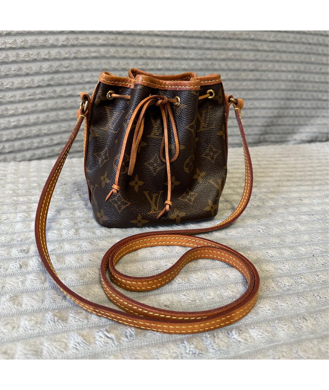 LOUIS VUITTON Коричневая сумка через плечо из искусственной кожи, фото 9