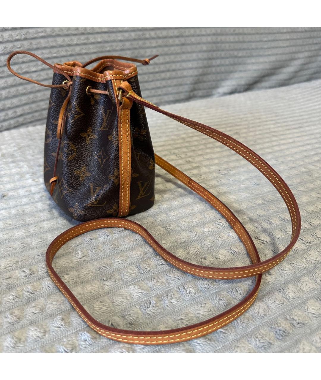 LOUIS VUITTON Коричневая сумка через плечо из искусственной кожи, фото 6