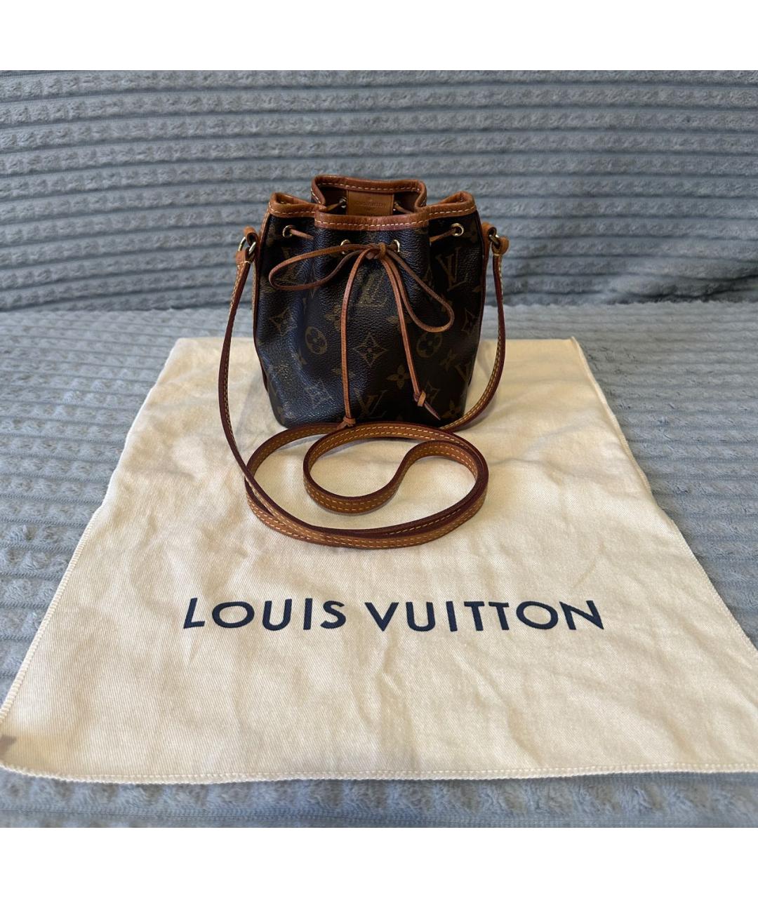 LOUIS VUITTON Коричневая сумка через плечо из искусственной кожи, фото 2