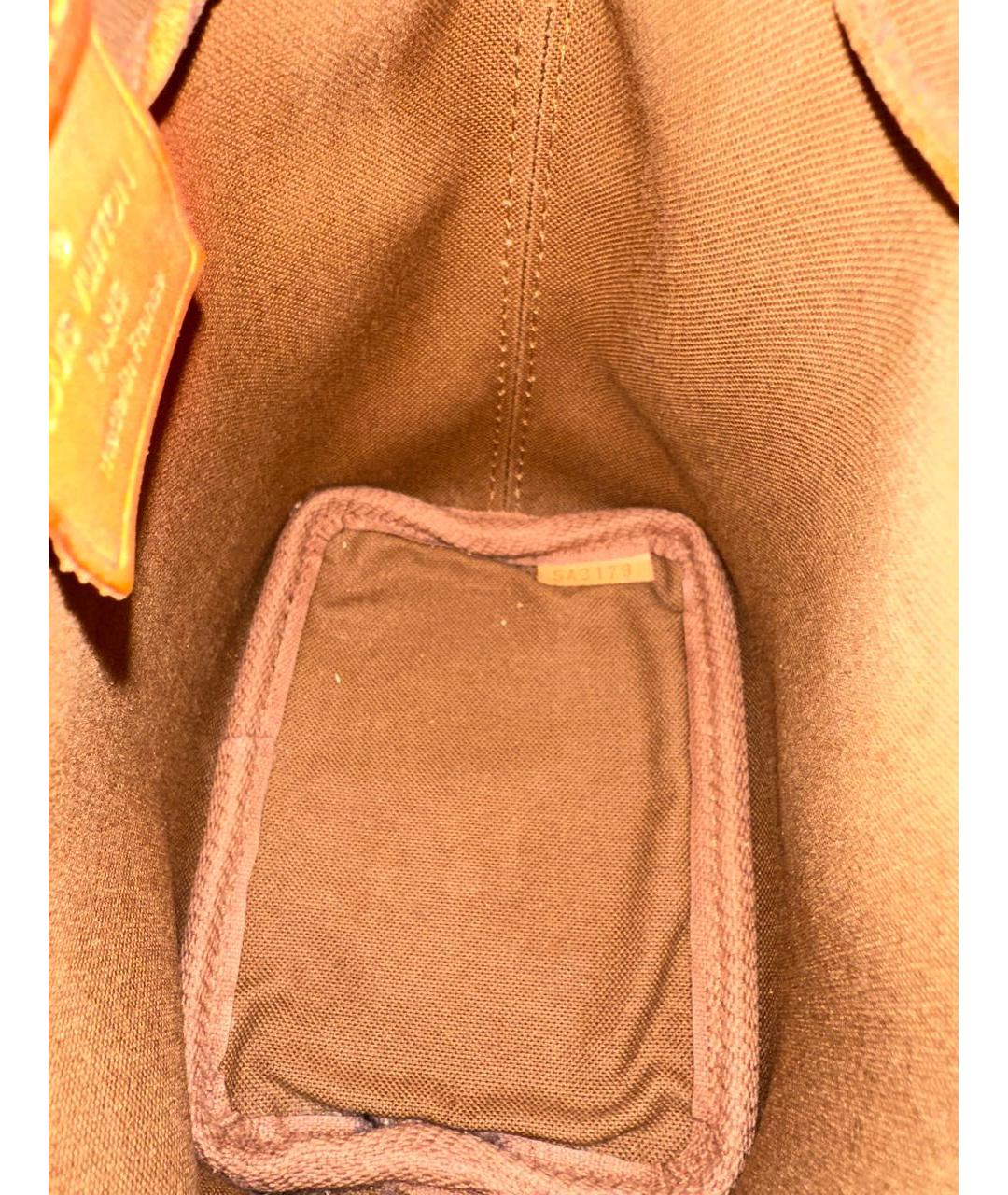 LOUIS VUITTON Коричневая сумка через плечо из искусственной кожи, фото 5