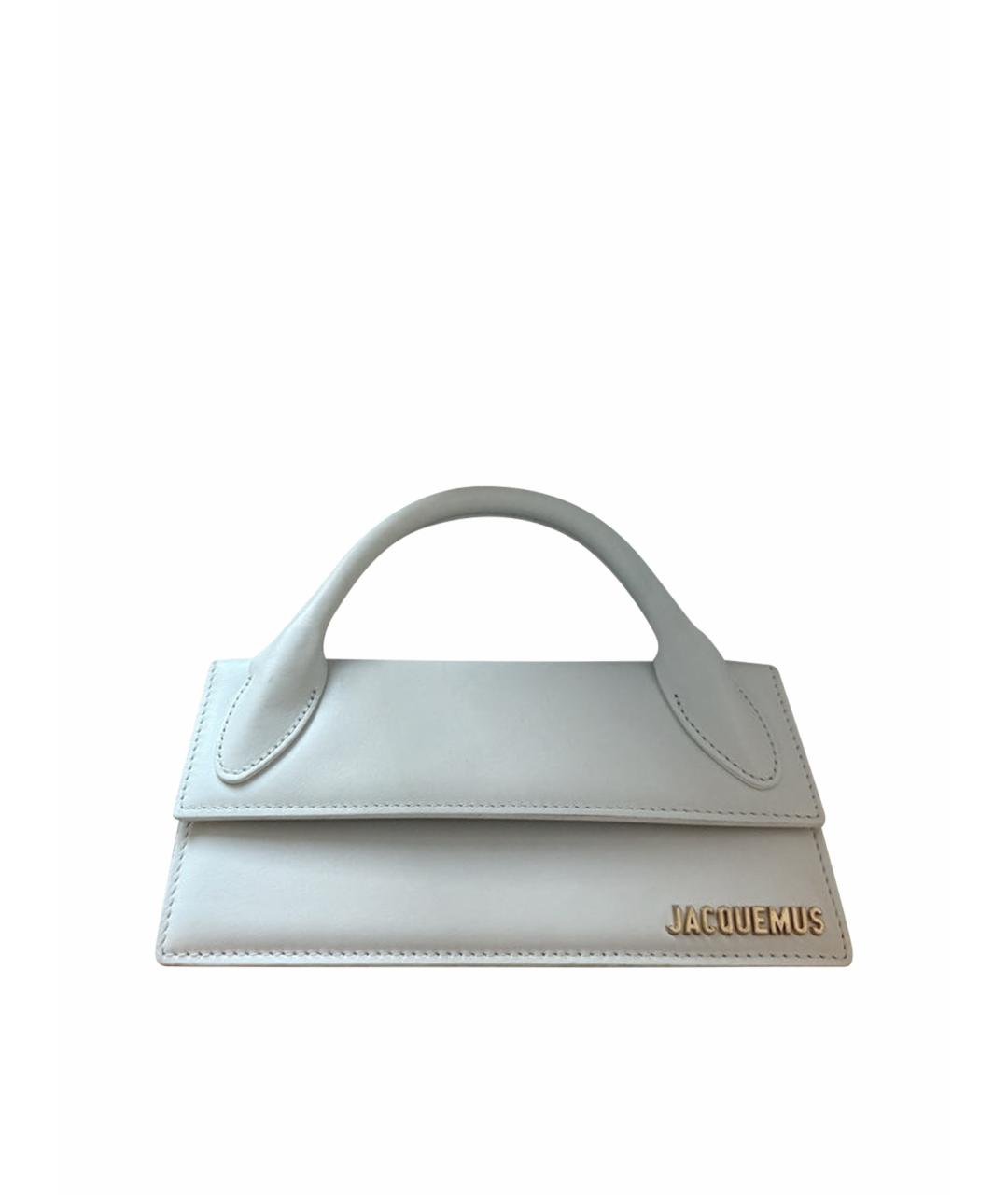 JACQUEMUS Белая кожаная сумка через плечо, фото 1