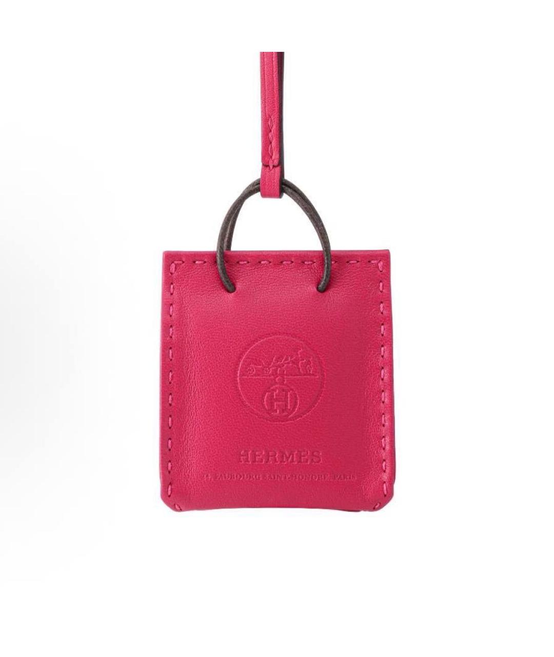 HERMES Розовый брелок, фото 2