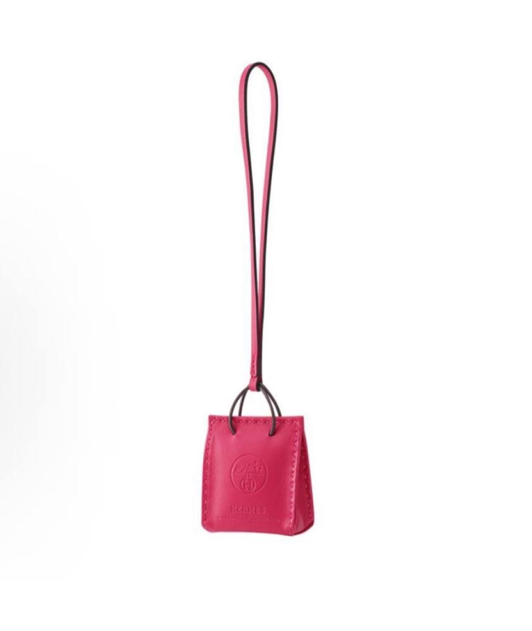 HERMES Розовый брелок, фото 5