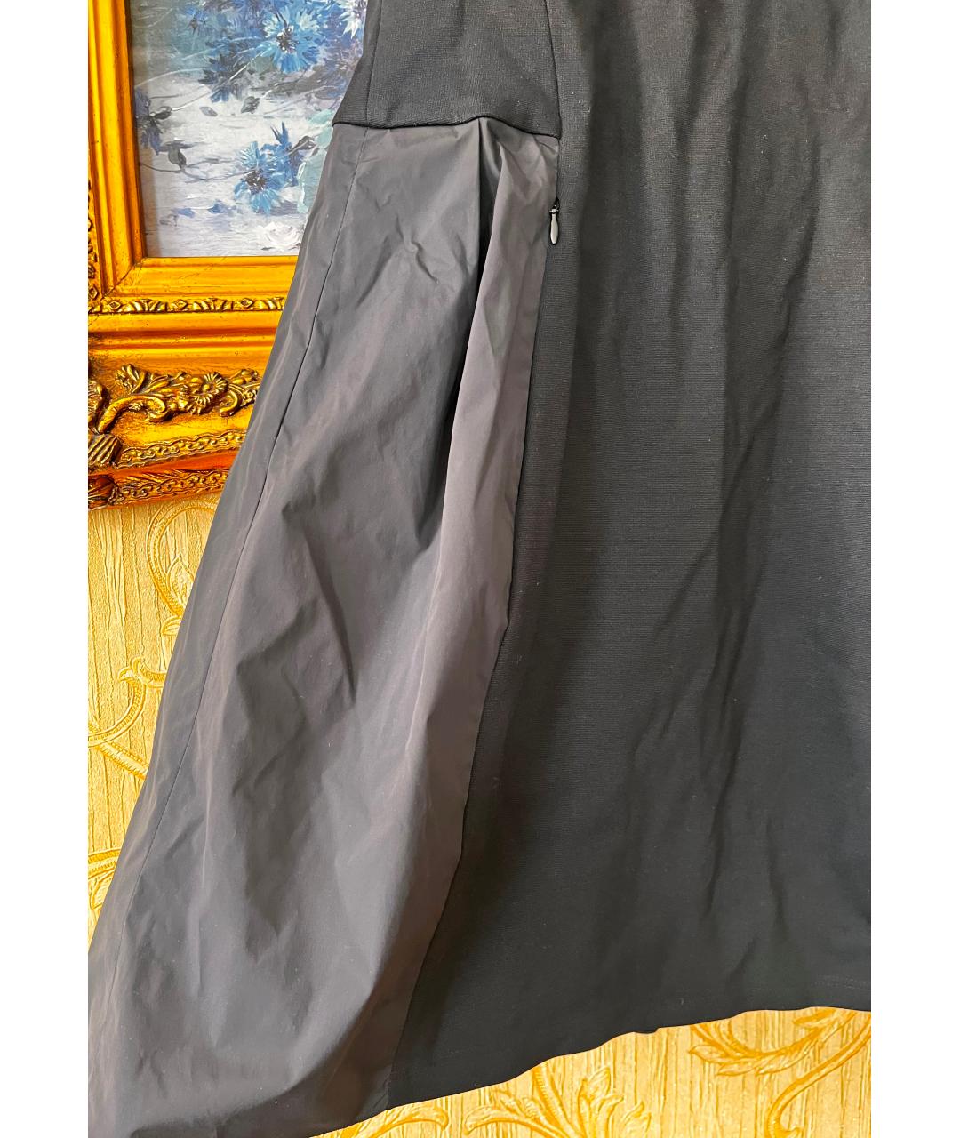 JIL SANDER Черное вискозное повседневное платье, фото 4