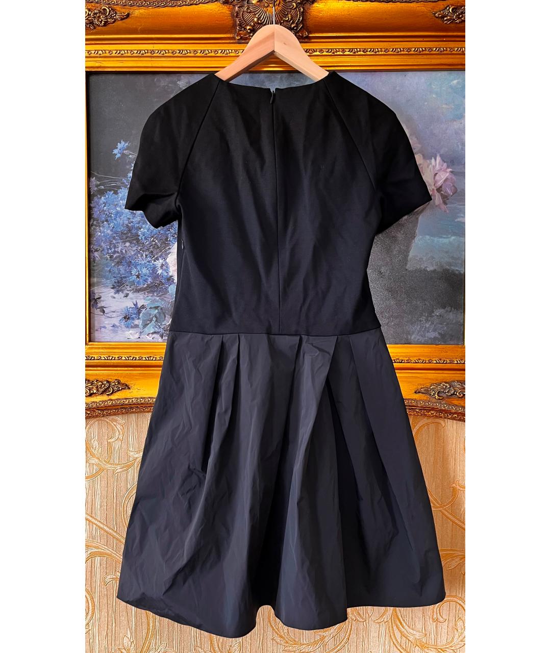 JIL SANDER Черное вискозное повседневное платье, фото 5