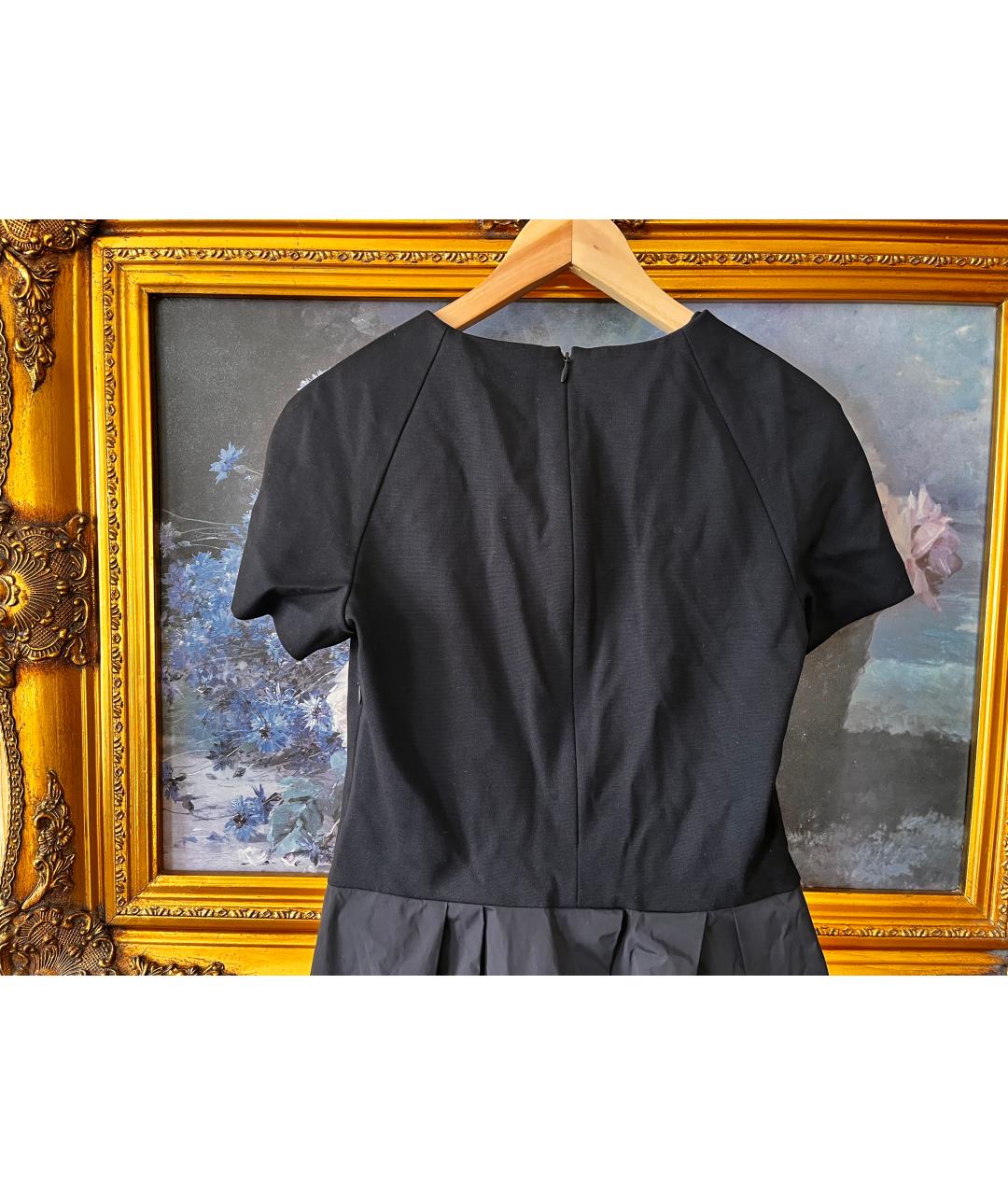 JIL SANDER Черное вискозное повседневное платье, фото 6