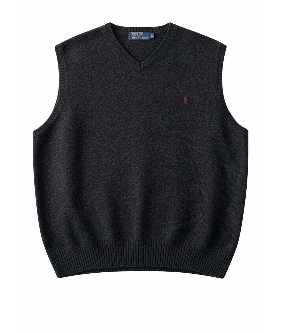 RALPH LAUREN Серая шерстяная жилетка, фото 1