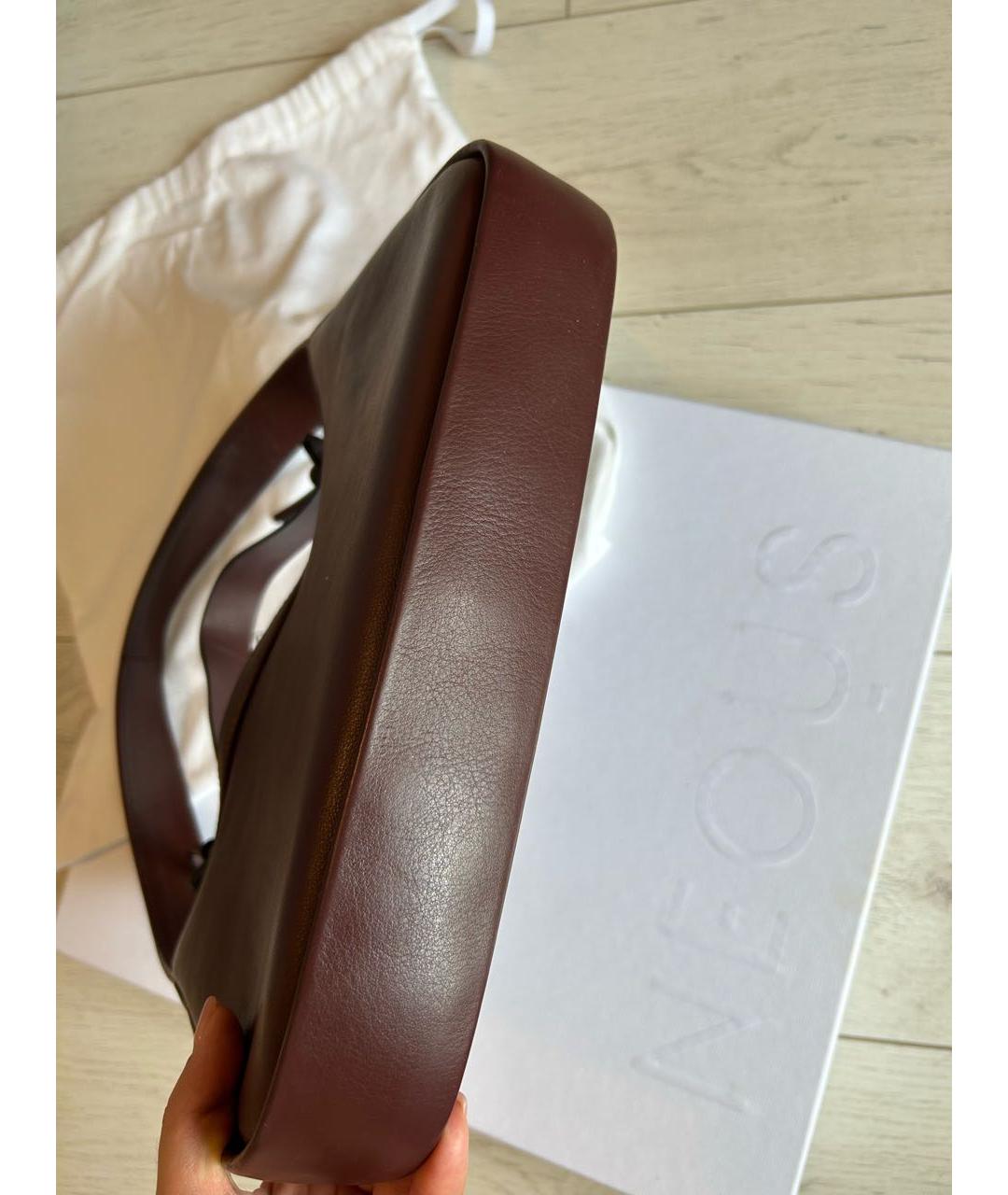 NEOUS Коричневая кожаная сумка тоут, фото 7