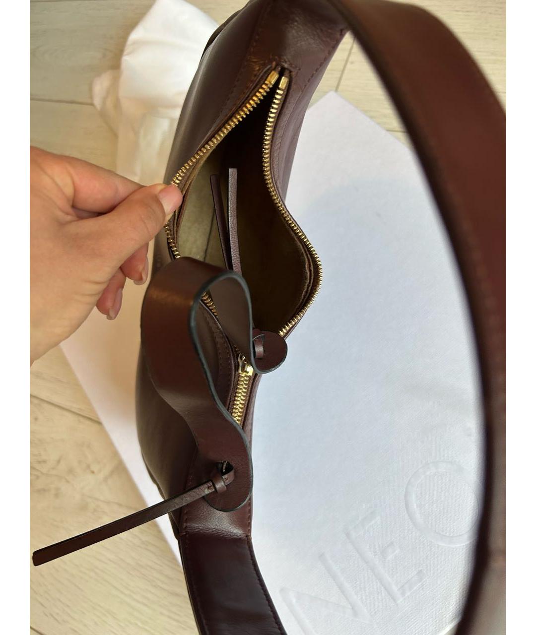 NEOUS Коричневая кожаная сумка тоут, фото 5