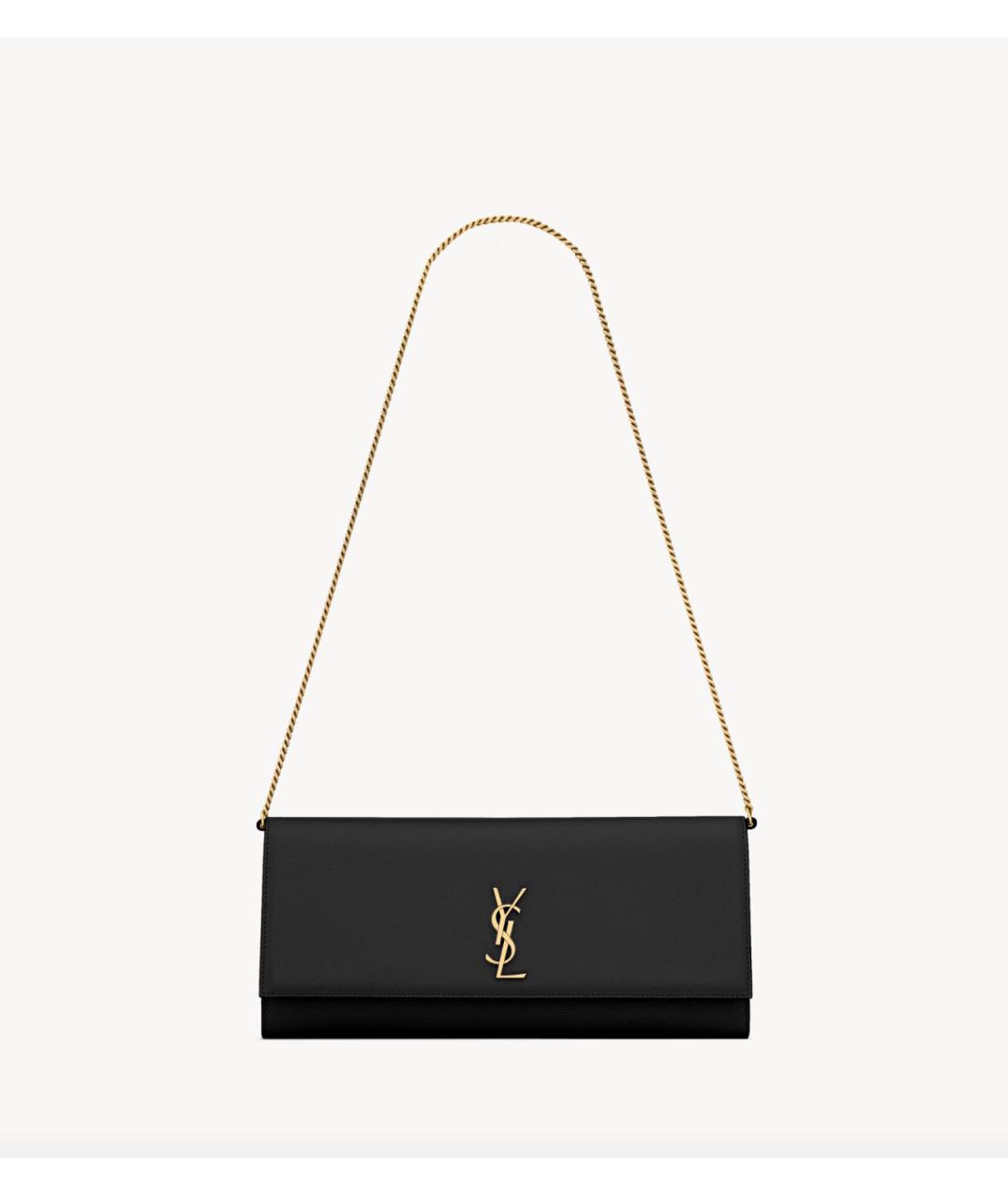 SAINT LAURENT Черная кожаная сумка через плечо, фото 4