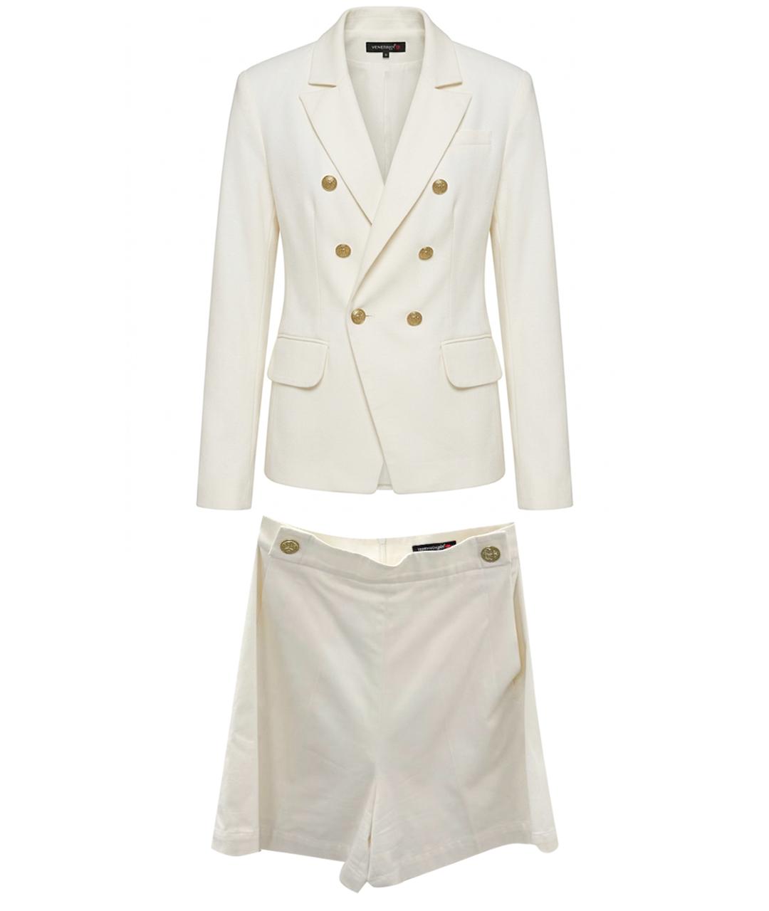 ALEXANDER TEREKHOV Белый хлопко-эластановый костюм с брюками, фото 9