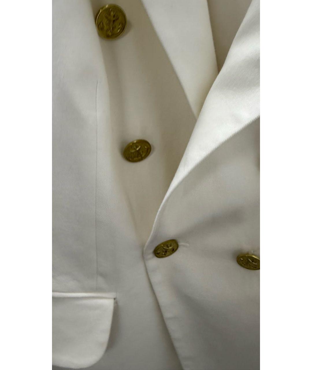 ALEXANDER TEREKHOV Белый хлопко-эластановый костюм с брюками, фото 6