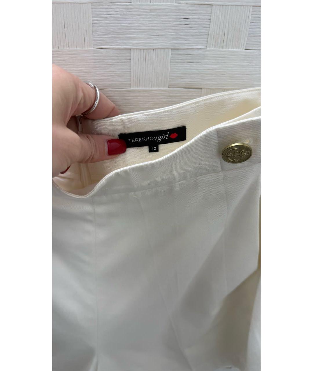 ALEXANDER TEREKHOV Белый хлопко-эластановый костюм с брюками, фото 4