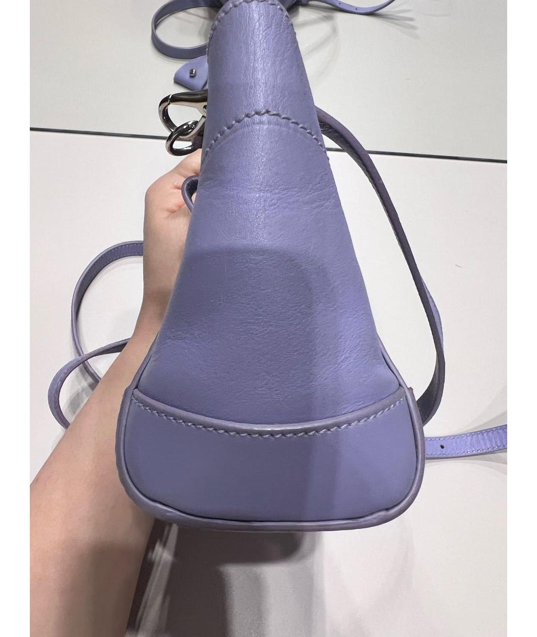 RALPH LAUREN Фиолетовая кожаная сумка через плечо, фото 2