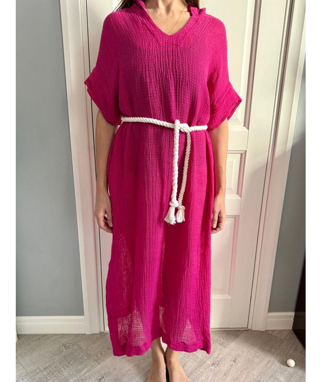 LISA MARIE FERNANDEZ Фуксия льняная туника, фото 7