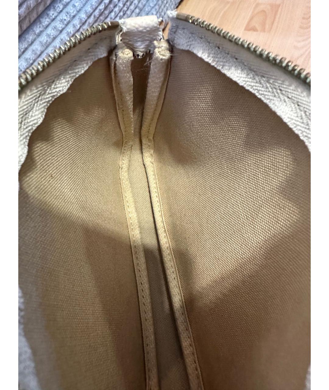 LOUIS VUITTON Белая сумка с короткими ручками из искусственной кожи, фото 4