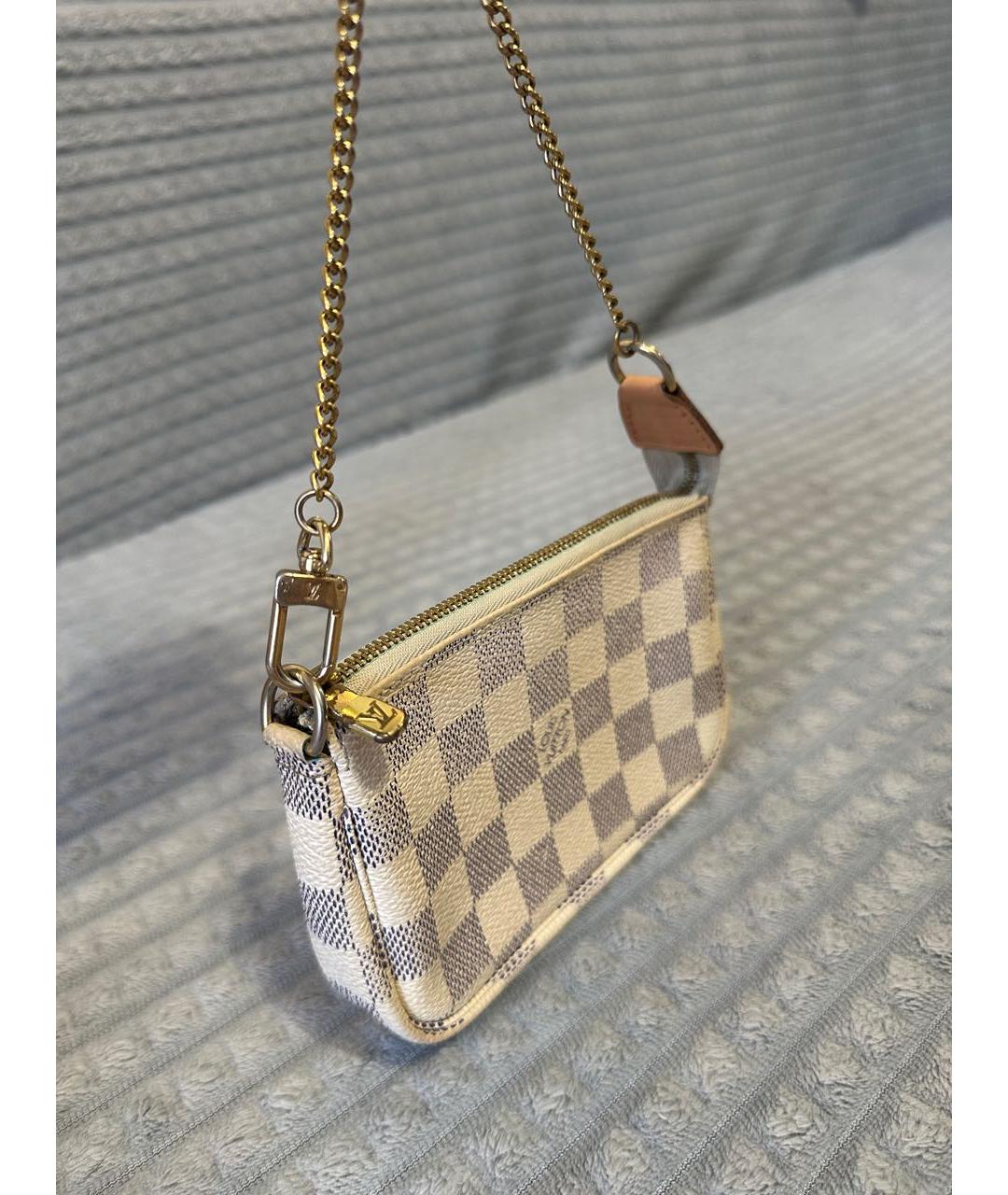 LOUIS VUITTON Белая сумка с короткими ручками из искусственной кожи, фото 7