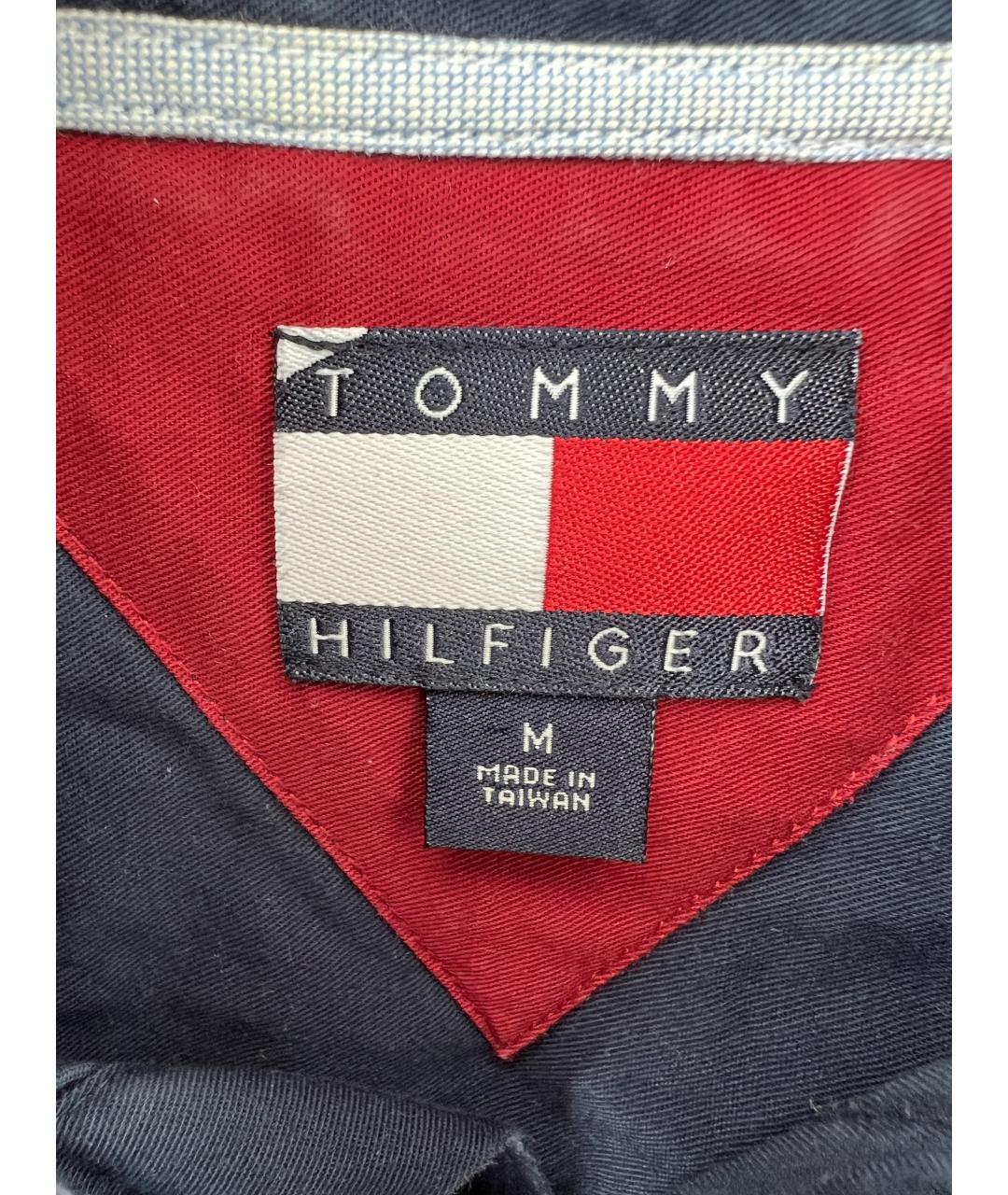 TOMMY HILFIGER Темно-синяя хлопковая классическая рубашка, фото 4