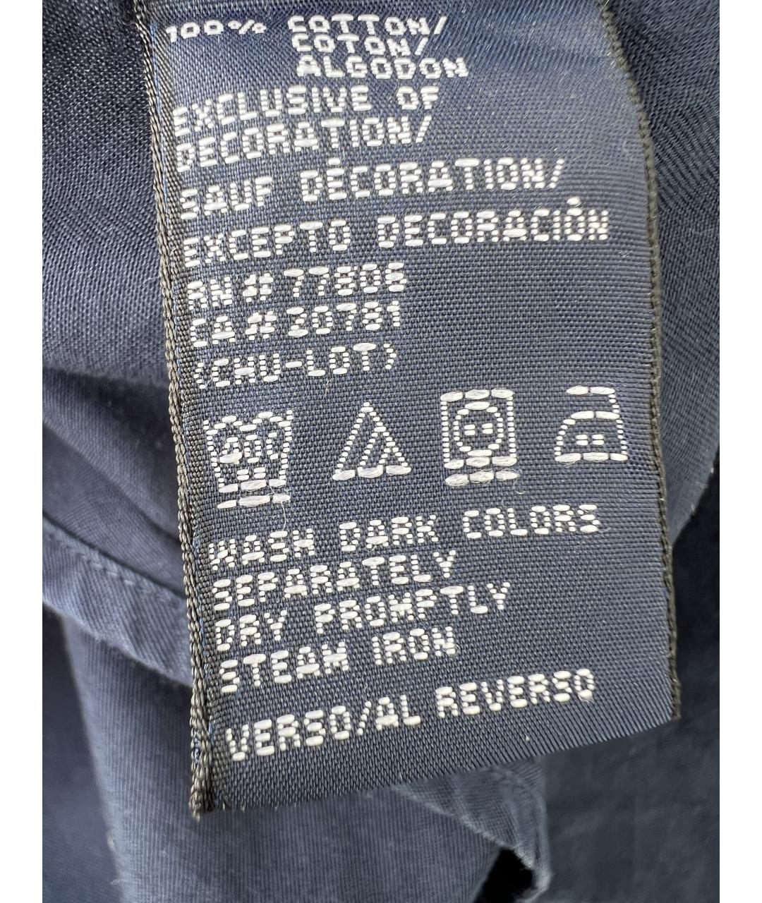 TOMMY HILFIGER Темно-синяя хлопковая классическая рубашка, фото 5