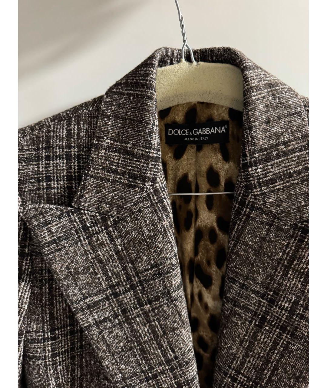 DOLCE&GABBANA Антрацитовый шерстяной костюм с брюками, фото 3