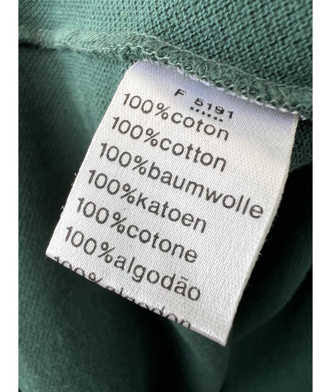 LACOSTE Зеленые хлопковое поло с коротким рукавом, фото 4