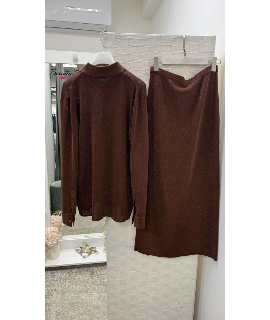 12 STOREEZ Коричневый костюм с юбками, фото 2